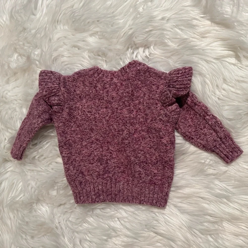 Old Navy Baby Girl 0-3M‎ Pink Knit Sweater Pants Outfit Set Cozy 2Pc